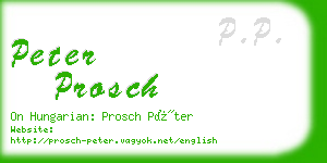 peter prosch business card